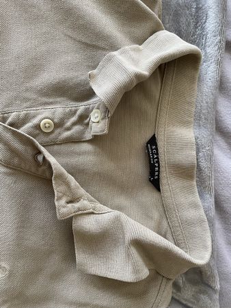 Scalpers beige polo shirt, size L