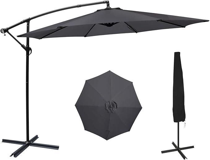 Sonnenschirme: Ampelschirm 300 cm mit Ständer UV-Schutz Wind – Neu und originalverpackt aus Dietikon von Abverkauf10
