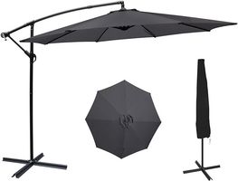 Ampelschirm 300 cm mit Ständer UV-Schutz Wind
