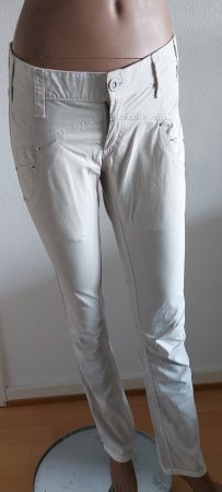 Neue Hunkydory Sommer Damen Hose Beige, Gr. S