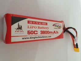 KT LiPo 3S 11.1V 3800mAh 50C für KingTech Turbinen G5