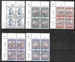 Viererblockserie Pro Patria 1966 B128-B132 ET 1.6.1966 Tabs