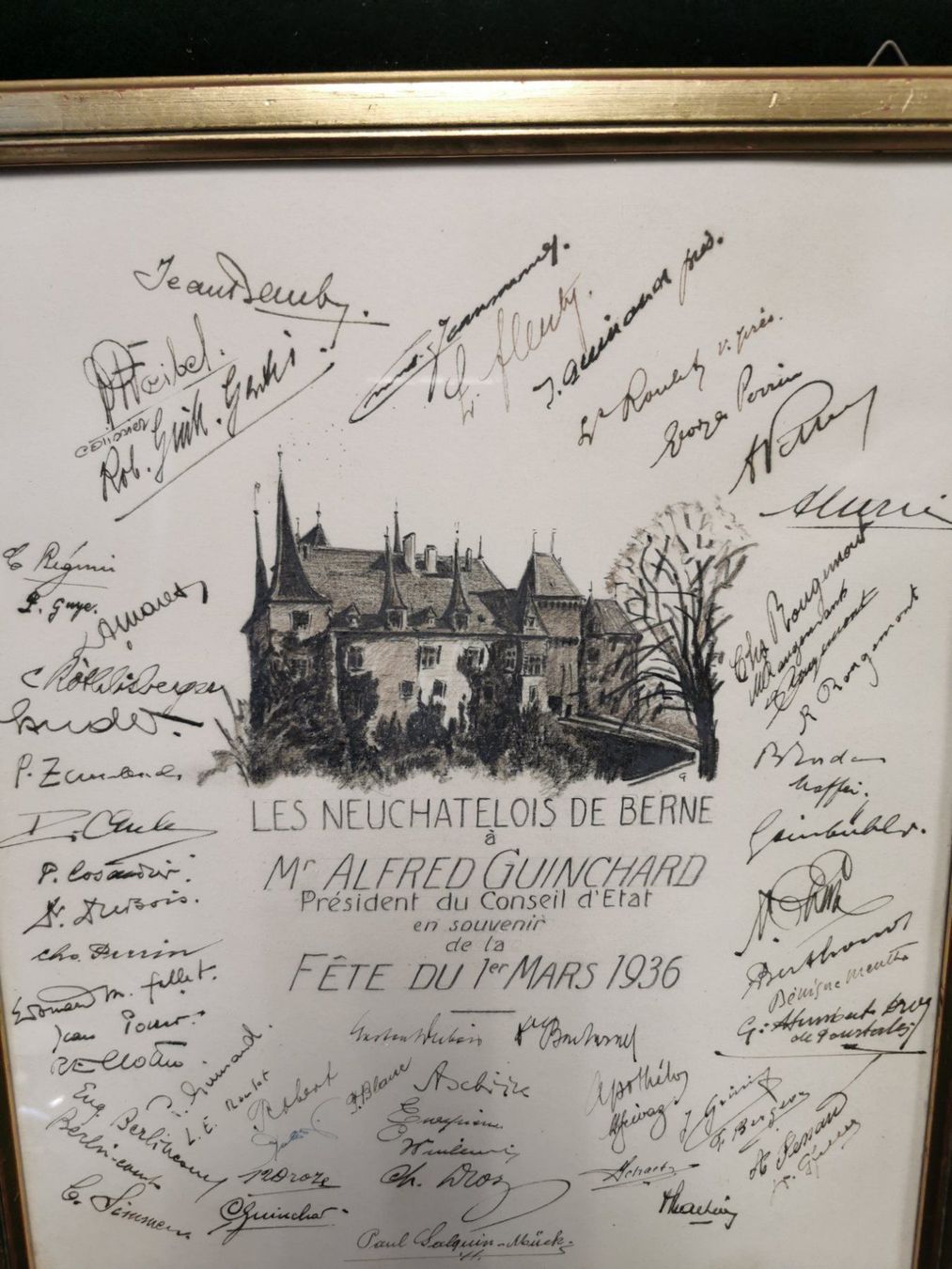 Autografi: AUTOGRAPHES LES NEUCHÂTELOIS DE BERNE 1936 – Usato da Genève venduto da Qanil77 1