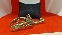 Antike Krebs Figur, Vintage  Goldfarben!