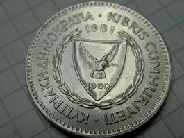 Zypern 50 Mils, 1981 neu