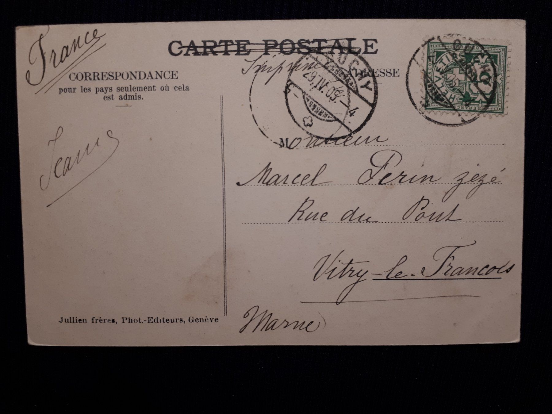 Ansichtskarten: CHATEAU DE CHILLON - 1905 – Gebraucht aus Ponto Valentino von giorgia06 1