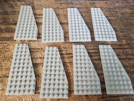 lego 30356 lot de 8 pièces Light Bluish Gray Wedge, Plate