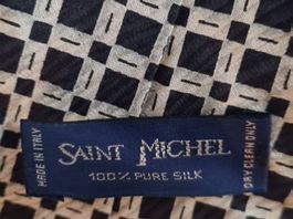 Elegante Seidenstoff Saint Michel Krawatte - Made in Italy