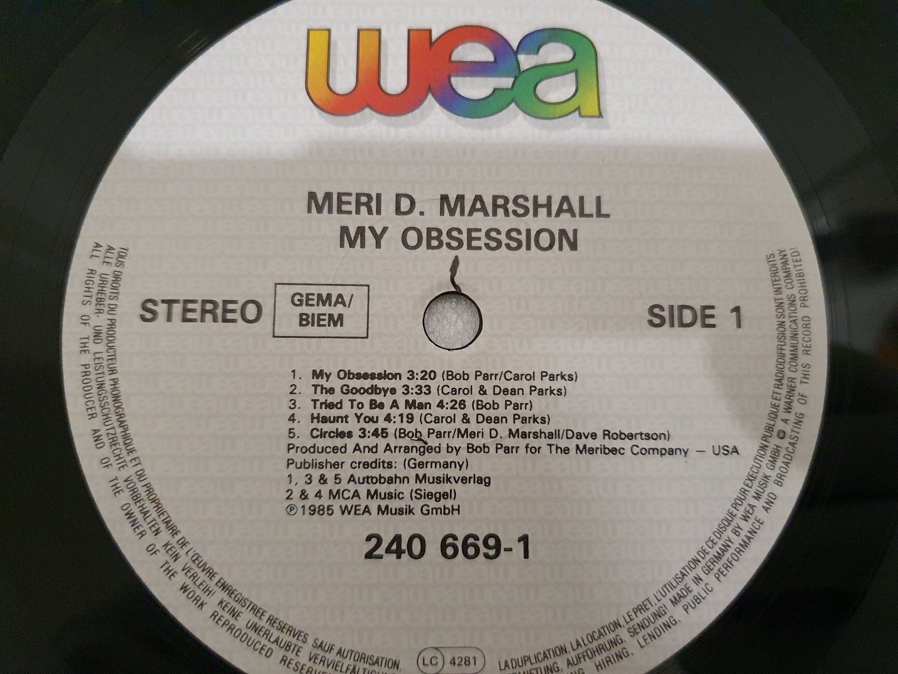 Dischi in vinile: Meri D. Marshall – My Obsession – Usato da Uster venduto da Vinyl-Leidenschaft 4
