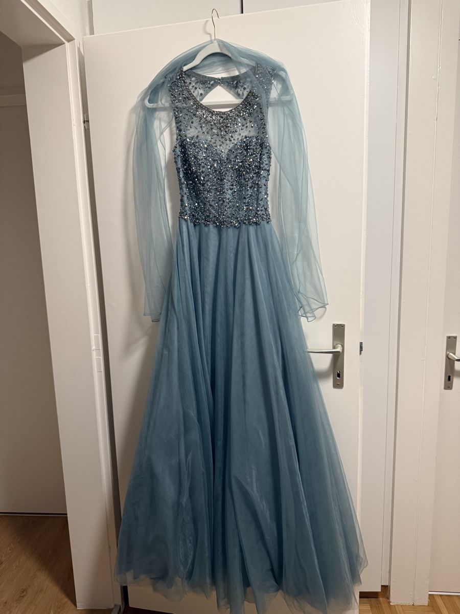 Kleider: UNIQUE ABENDKLEID MIT GLITZERSTEINEN, GR. 36 – Neu (gemäss Beschreibung) aus Winterthur von fij_f65r 1