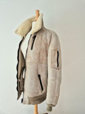 LAMMFELL LEDER JACKE 54 VINTAGE USA WINTERJACKE SHEEPSKIN