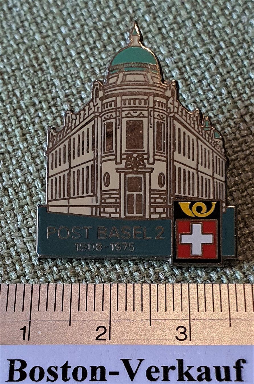 Placchette & Badge: C871 - Pin PTT Post Basel 2 1908 - 1975  Nr. 638 – Usato da Reinach BL venduto da Boston-Verkauf 1