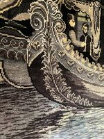 Tapis décoratif en soie