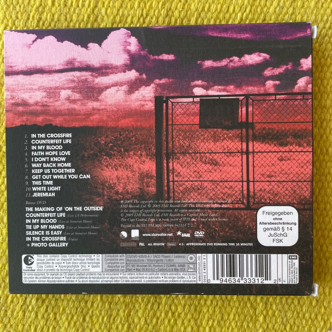 CD: STARSAILOR-CD+DVD ON THE OUTSIDE – Usato da Rorschacherberg venduto da CD-Roli 1