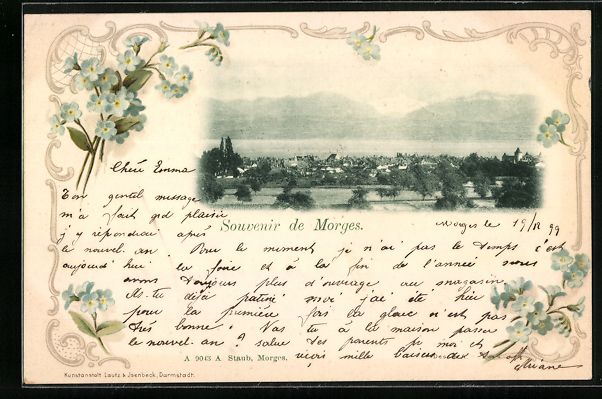 Cartes postales: AK Morges, Teilansicht, 1899 – D'occasion à Berlin par bartko-reher