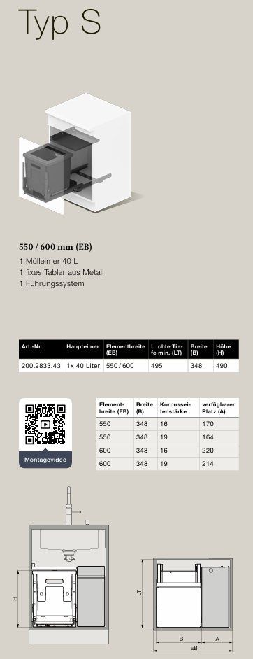 Abfalleimer: 059 Peka Abfallsystem Oeko Complet Aqua Typ S – Neu und originalverpackt aus Derendingen von Meisterstuecke 3