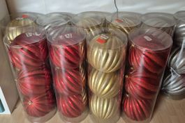 Weihnachtskugeln XL Set, gold rot silber