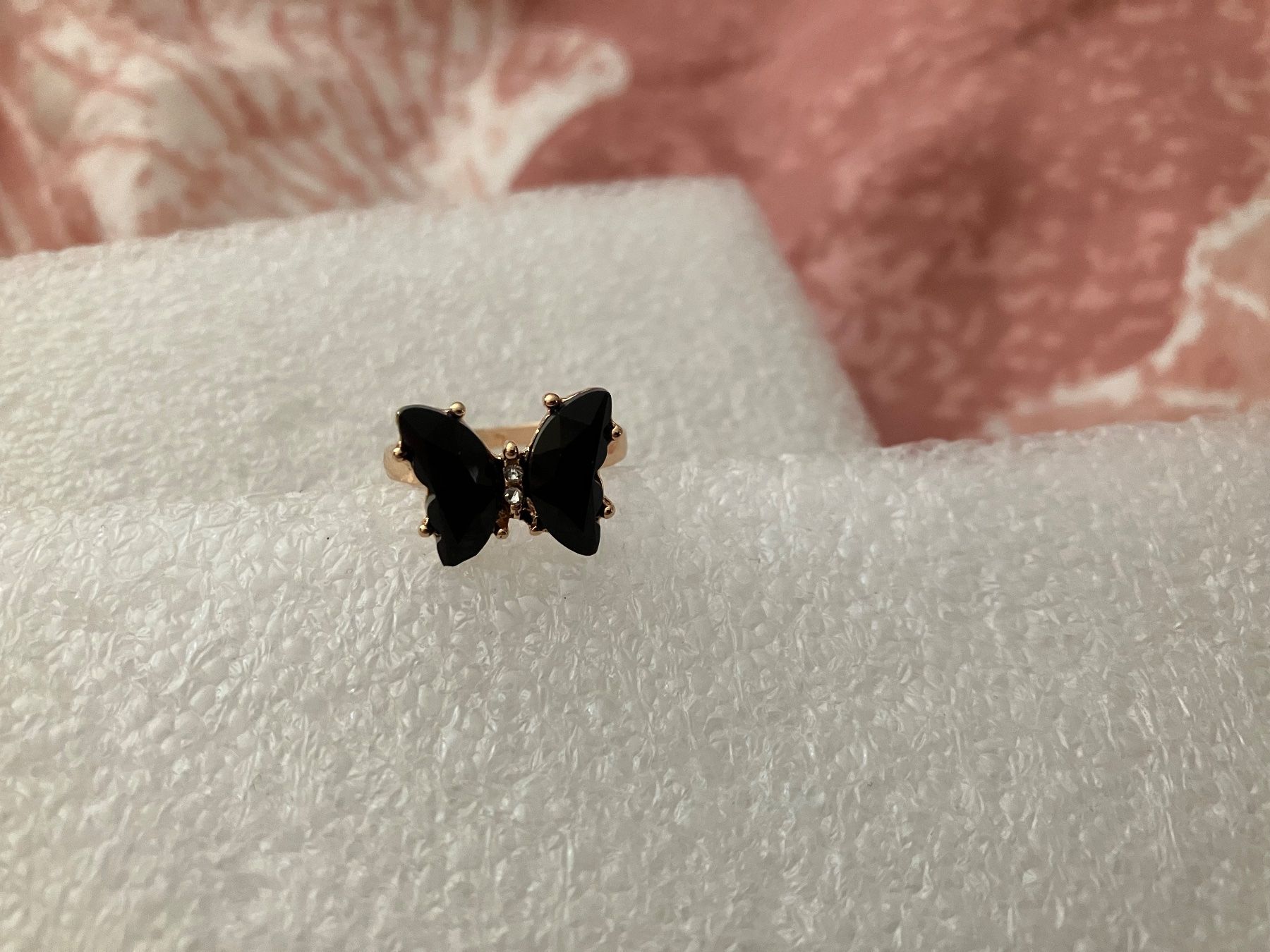 Bagues: Modischer leichter Ring Sujet Schmetterling, schwarzer Stein – Neuf (Voir description) à Affoltern am Albis par Dlotti 1