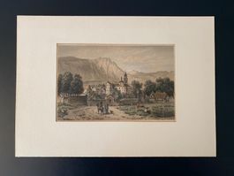 Alter Stich - Solothurn - Stahlstich koloriert