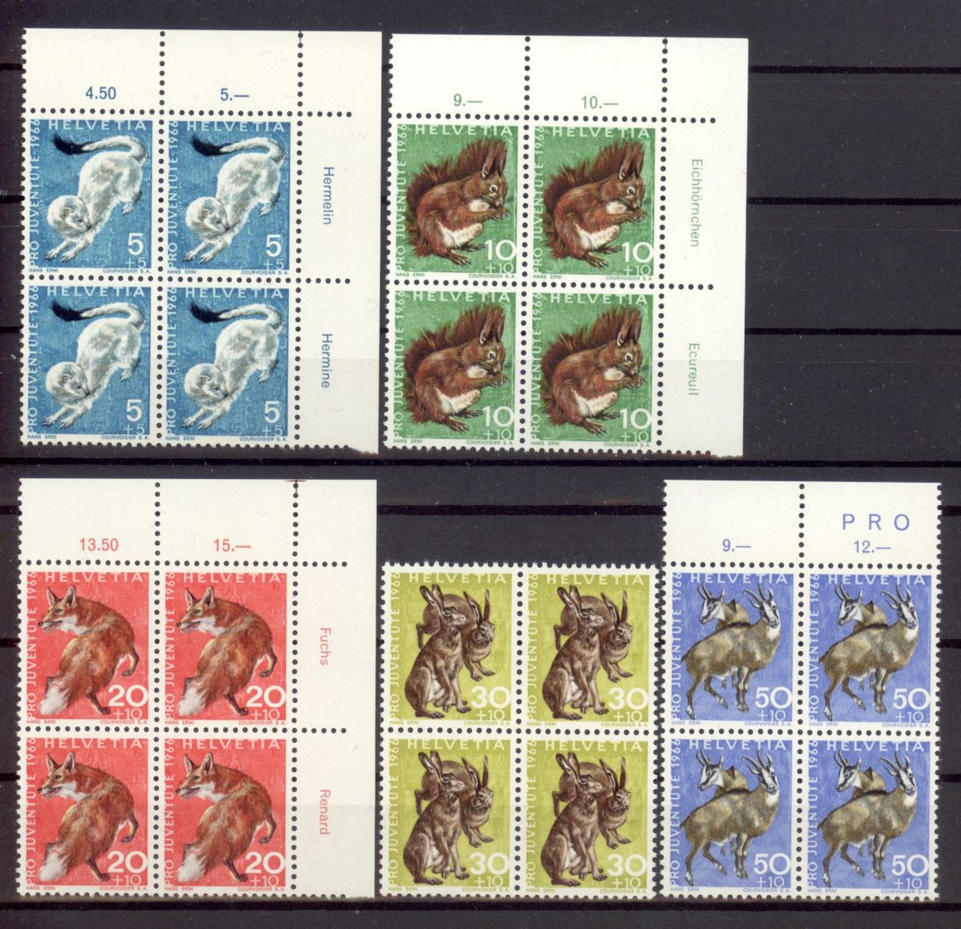 Tutti i francobolli: 1966, Pro Juventute, Viererblöcke ** – Usato da Willisau venduto da Vollstempel