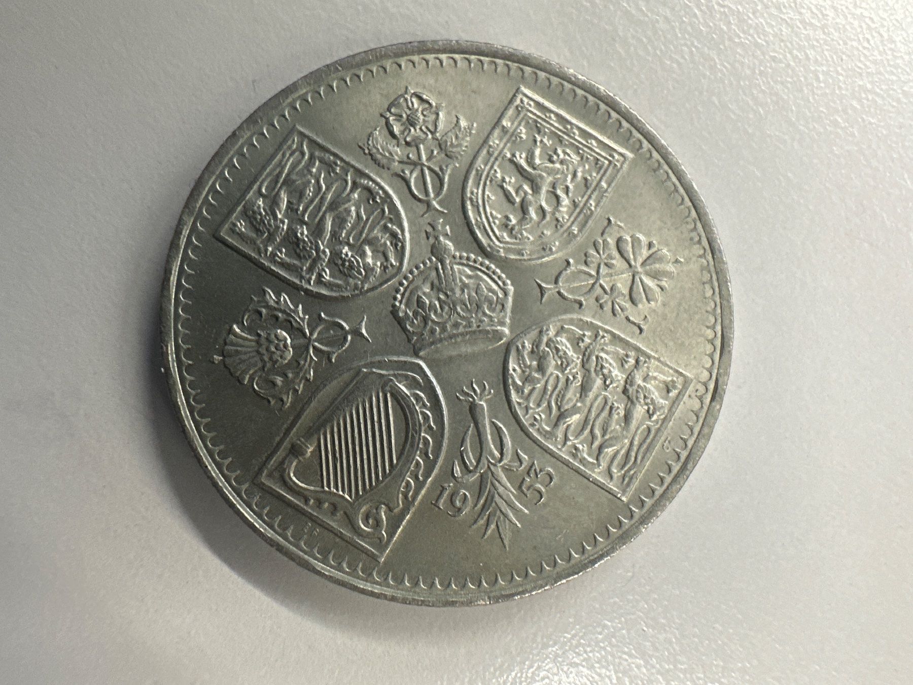 Tutti le monete: 3x1 Crown, 1x5 Schilling England – Usato da Herisau venduto da herau 6