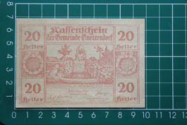 currency receipt austria gneixendorf 20 heller 1920