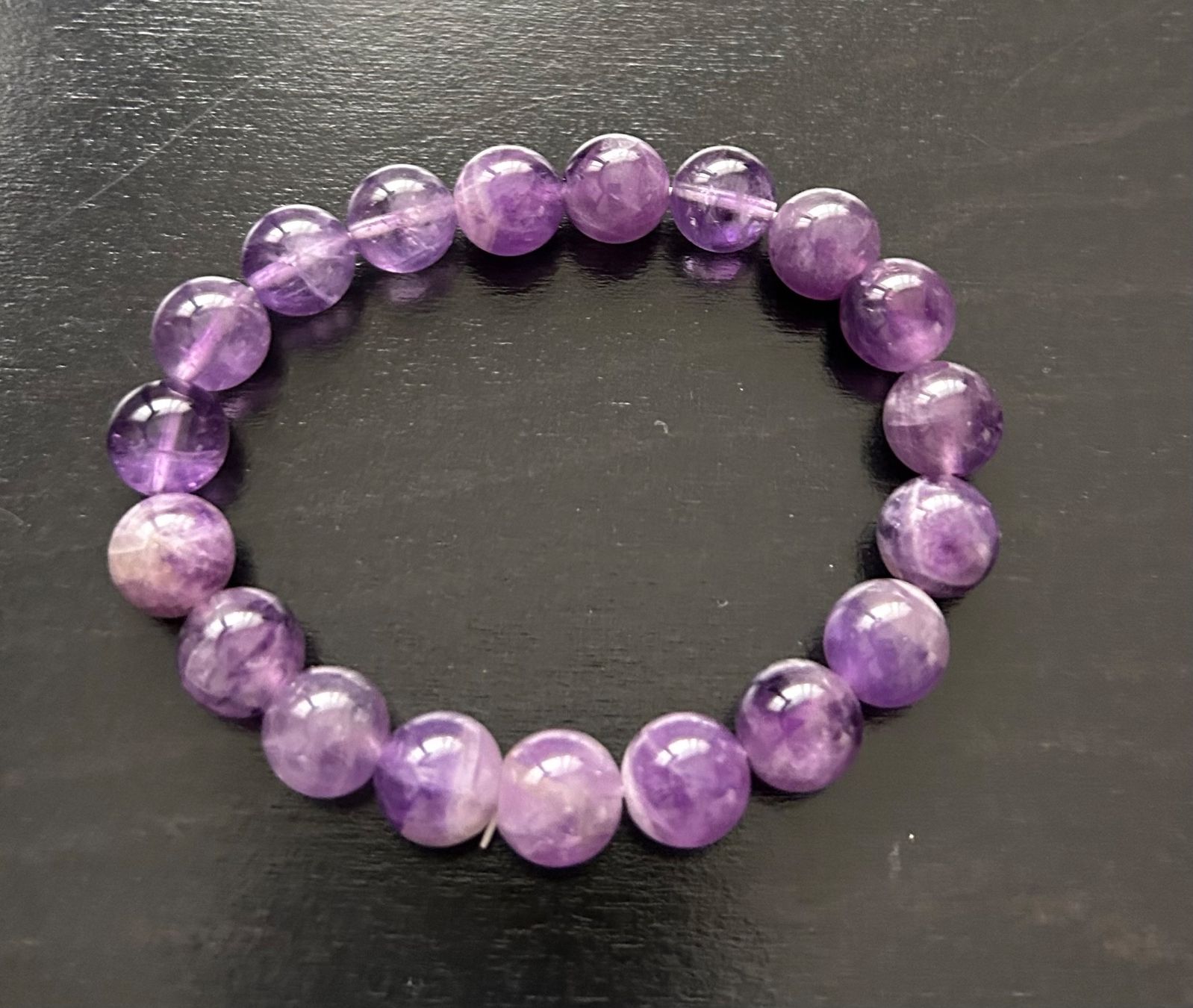 Bracciali & Braccialetti: Amethyst Armband 10 mm Kugeln ca. 18 cm lang – Usato da Widnau venduto da dan_hrm2