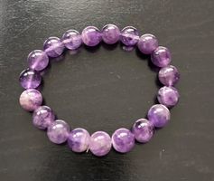 Amethyst Armband 10 mm Kugeln ca. 18 cm lang