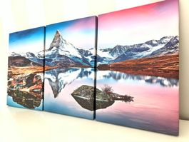 Trilogie Wandbild Matterhorn Schweiz 🇨🇭 Alpen n e u