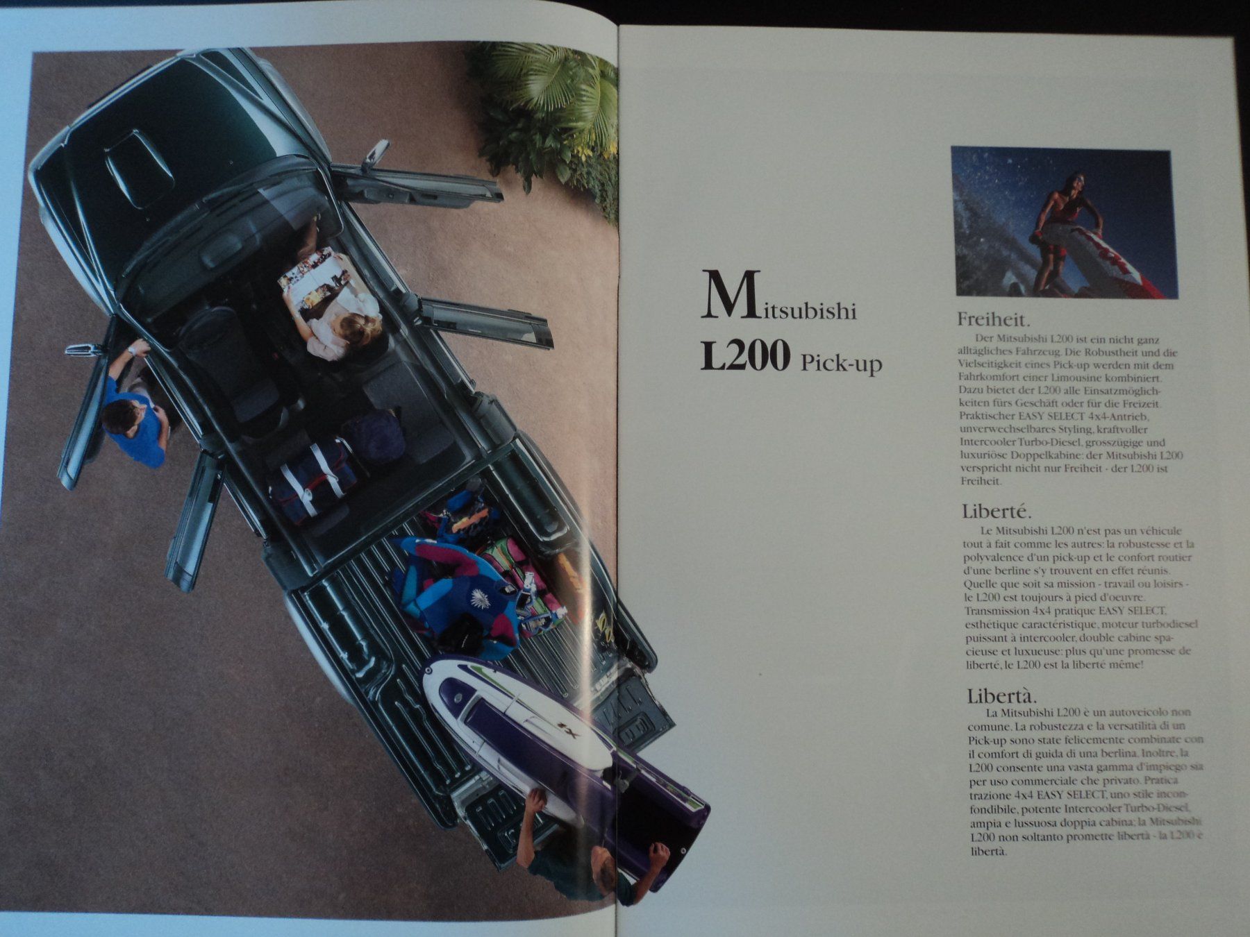 Mitsubishi Documents: Prospekt Mitsubishi L200 1999 – D'occasion à Schwarzenburg par modelCARama 2