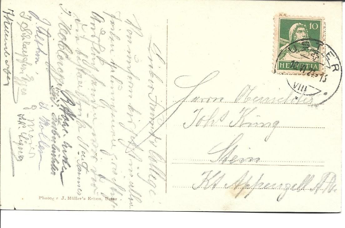 Cartes postales: AK Uster – D'occasion à Appenzell par mai25 1