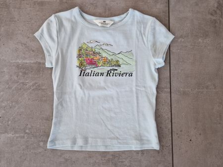 H&M T-Shirt "Italian Riviera", hellblau, Gr. 146/152