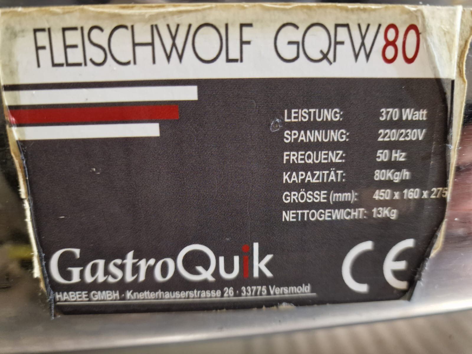 Appareils de cuisine: Fleischwolf – D'occasion à Wuppenau par Gastro-Wuppenau 3