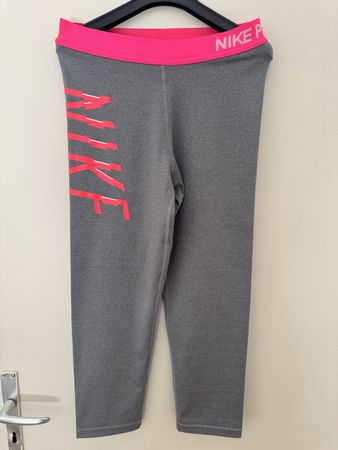 Nike Pro Leggings grau pink Sport Hose guter Zustand