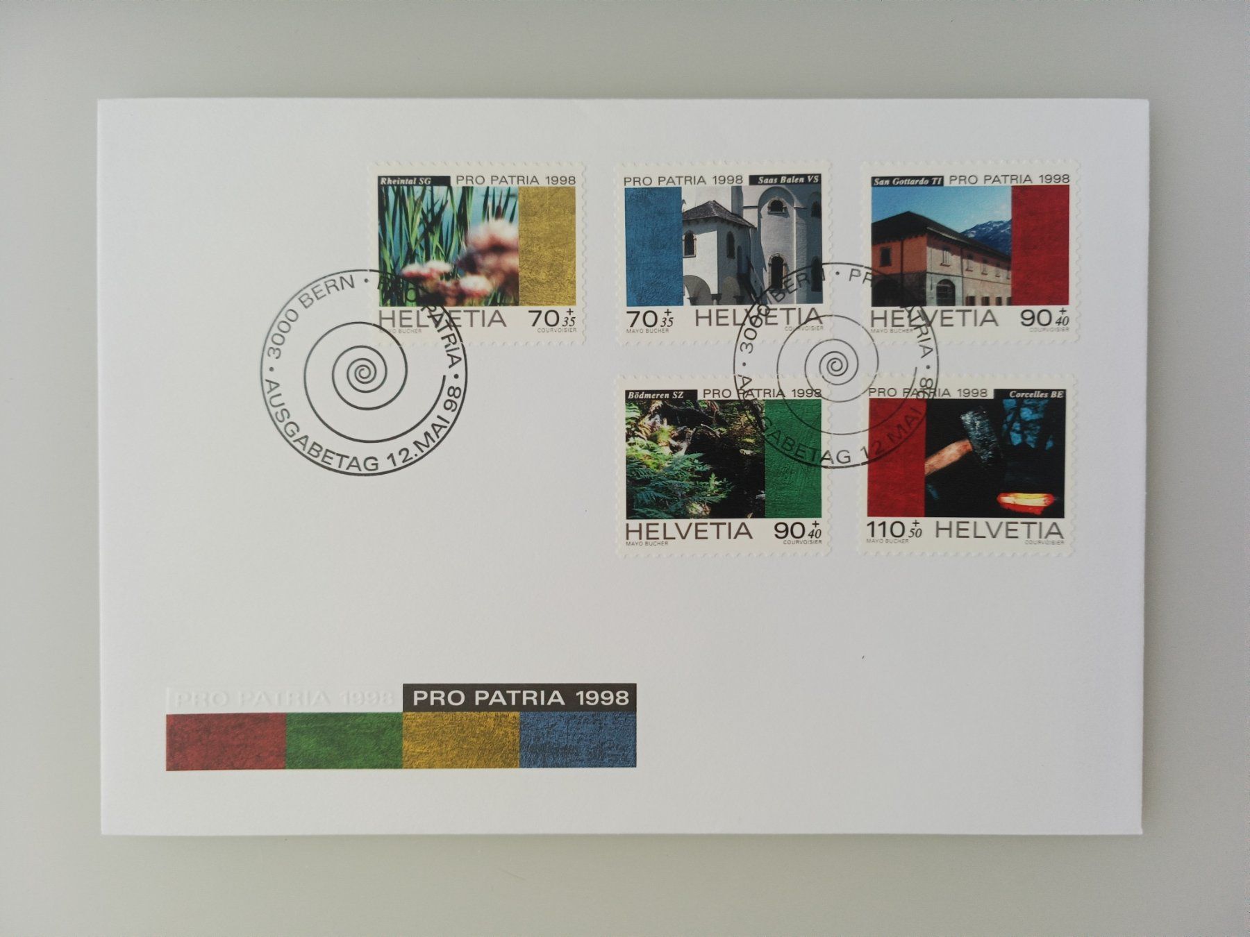 Alle Briefmarken: 1998 FDC Pro Patria – Gebraucht aus Dübendorf von goeggi79
