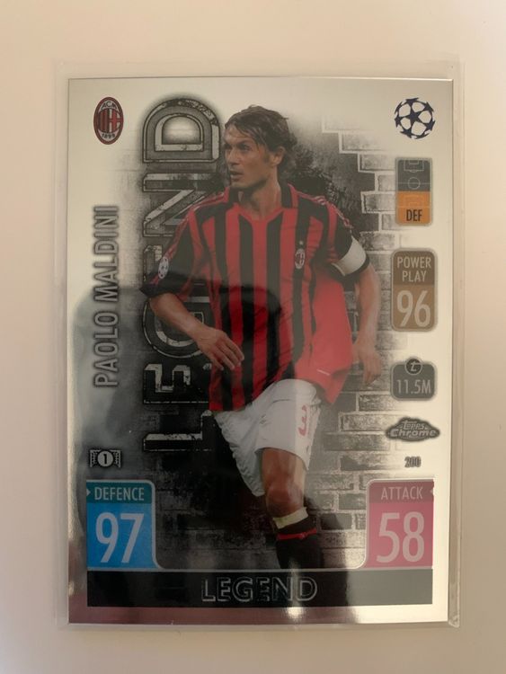 Paolo Maldini Legenden Karte Chrome | Acheter sur Ricardo