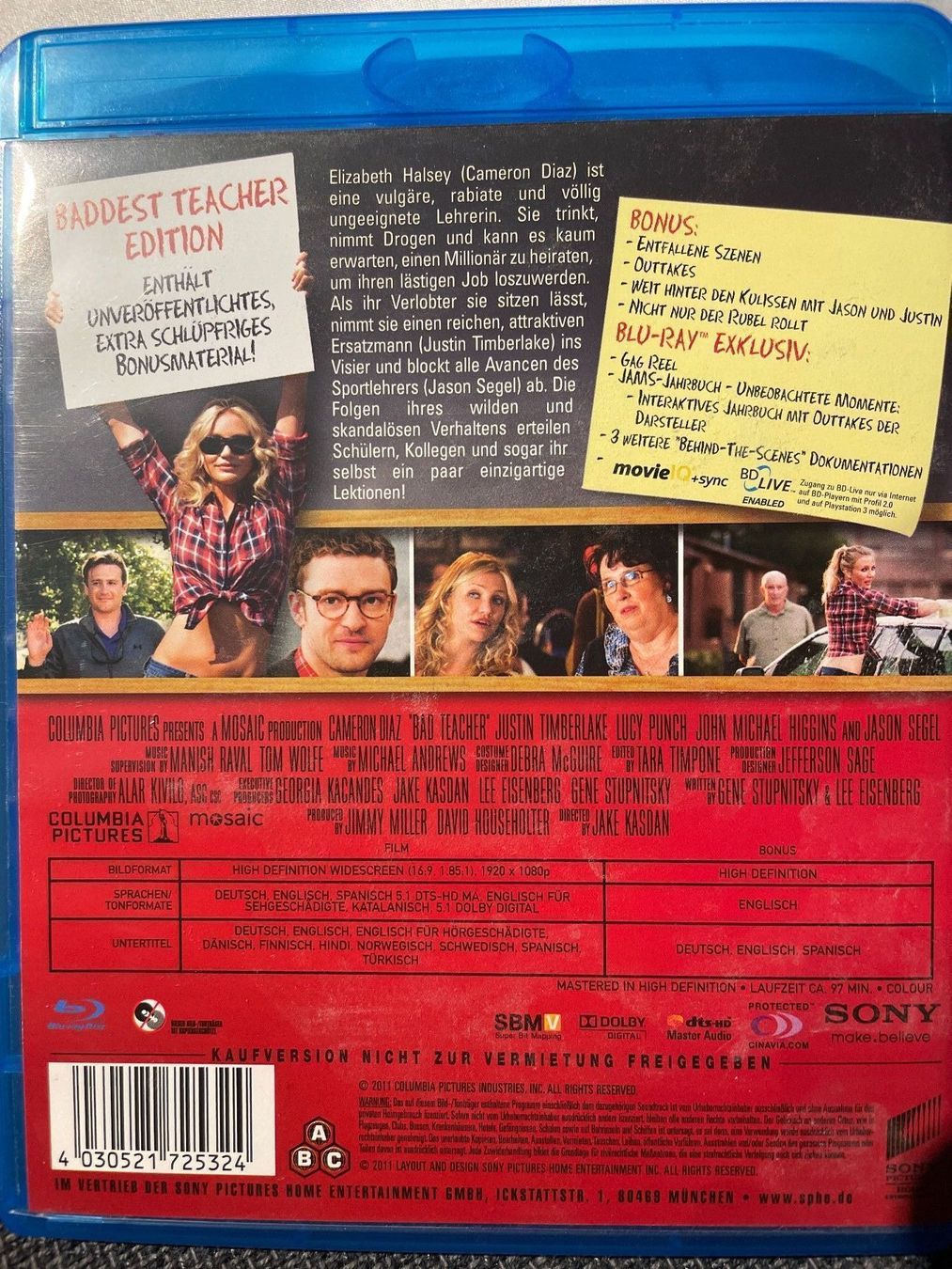 Tutti i DVDs: [Blu-ray] Bad Teacher (2011) – Usato da Frasnacht venduto da GracyStore 1