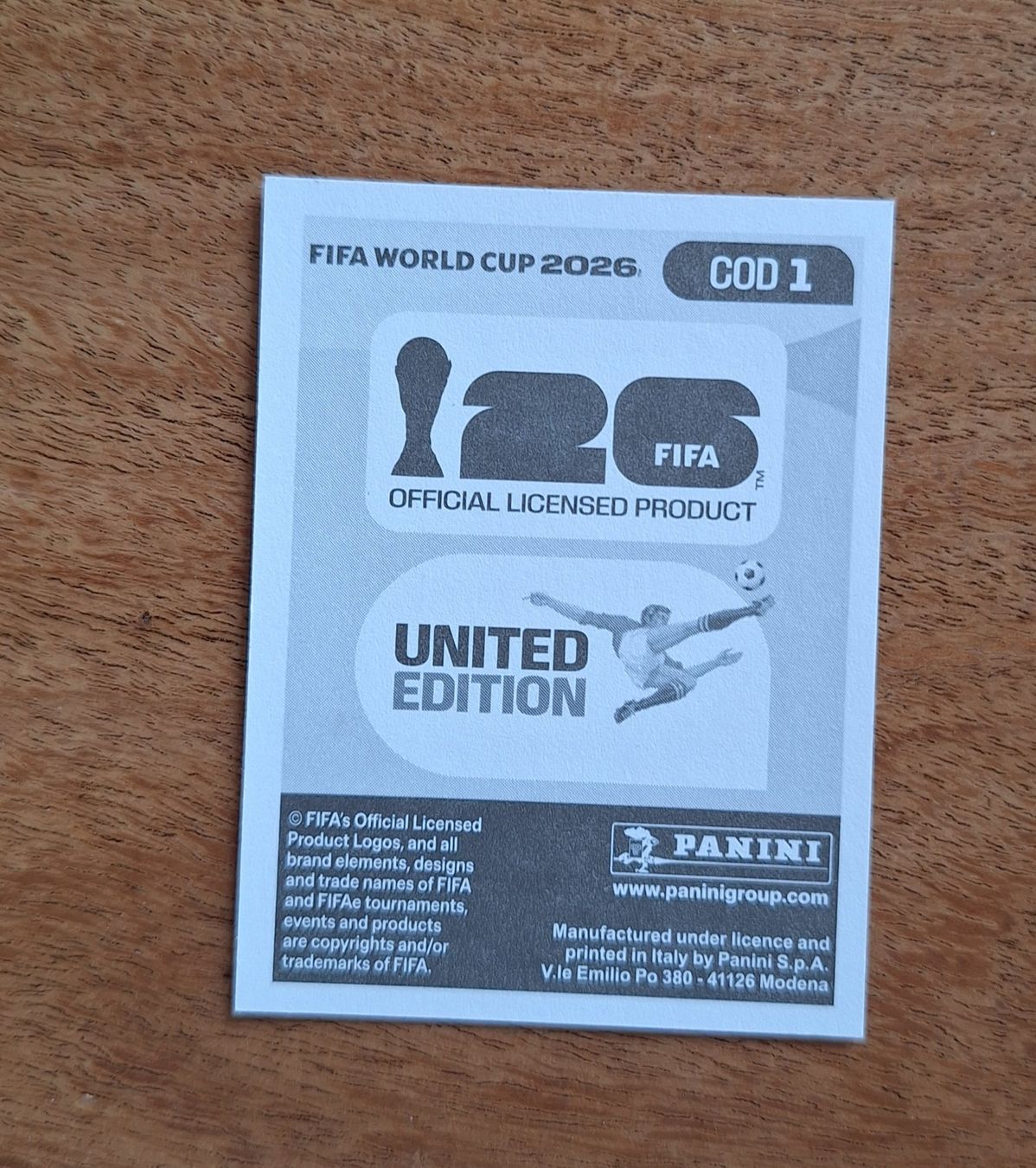 Panini Carte collezionabili: Panini COD 1 – Nuovo (secondo la descrizione) da Romanens venduto da Crocette 1