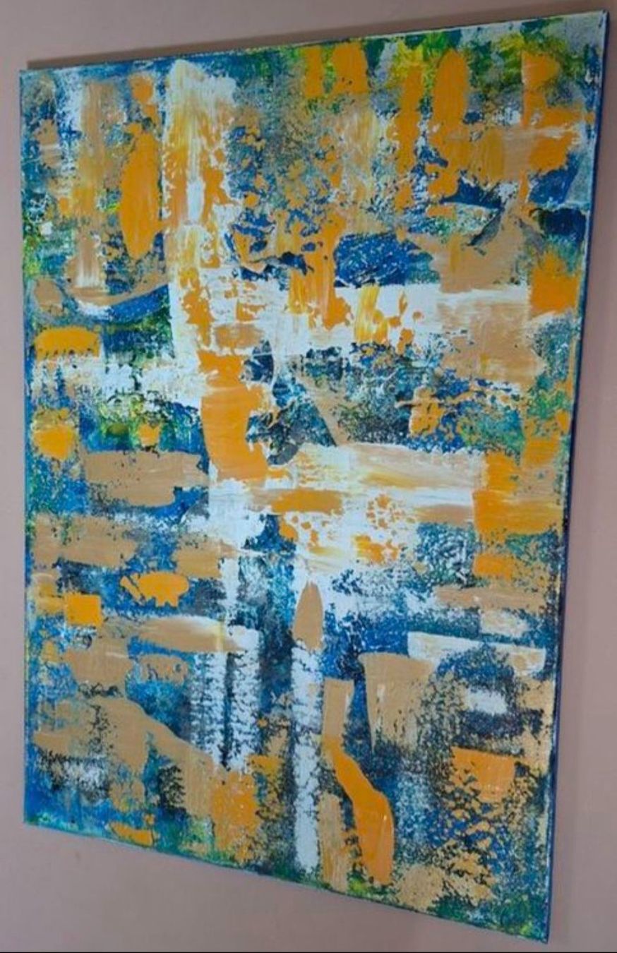 Dipinti: Gemälde Abstrakt handmade 50×70 – Nuovo (secondo la descrizione) da Riehen venduto da Steinbock1970 2