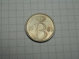 Belgien 25 Centime, 1969 Legende in französisch - "Belgique"