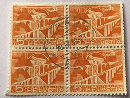 4 er Block Nr.298 mit Stempel Technik und Landschaft   