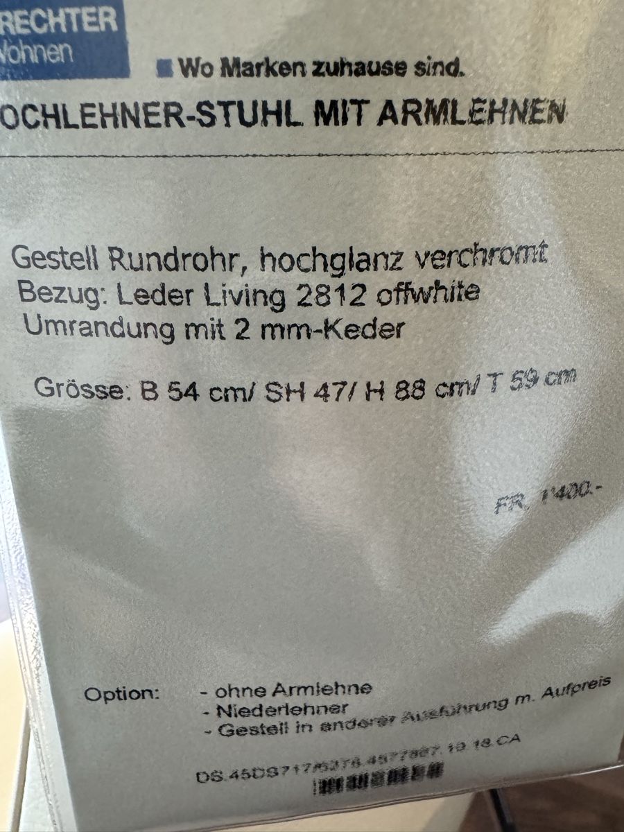 De Sede Sedie: De Sede Stuhl DS-717 – Nuovo (secondo la descrizione) da Lohn-Ammannsegg venduto da Businessangel 5