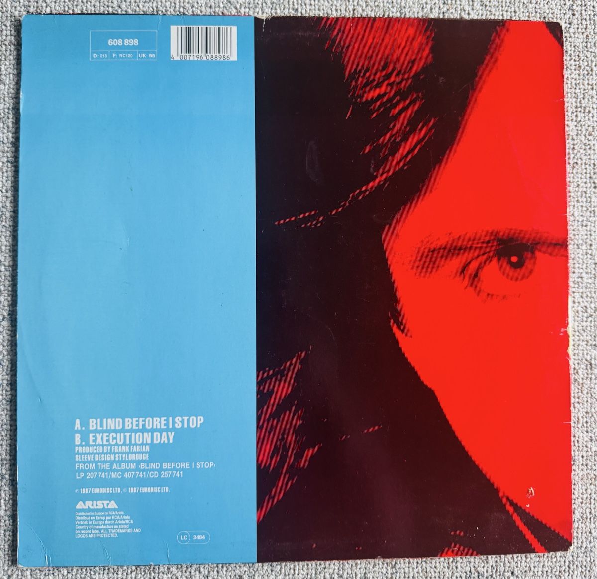 Dischi in vinile: Meat Loaf -  Blind Before I Stop - 12" Maxi - 1987 – Usato da Rorbas venduto da BlackstarRecords 1
