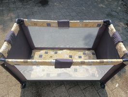Reisebett Reise krabbelgitter Kinderreisebett faltbar blau b