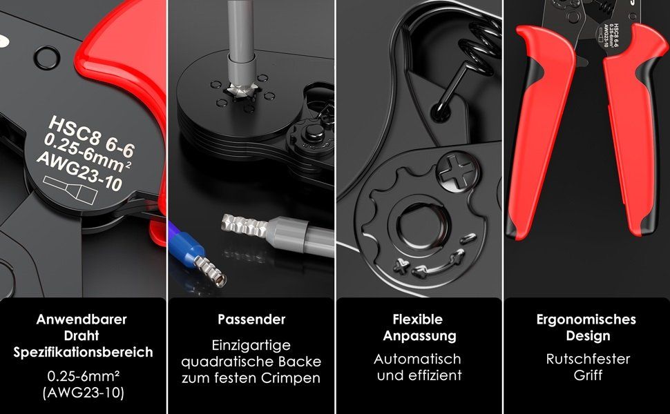 Alle Werkzeuge: Sechskant Crimpzange mit 2000 Aderendhülsen in Sortimentsbox – Neu und originalverpackt aus Zürich von MueDes 1