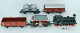 Märklin H0 Güterzug Dampflok mit 4 Wagen, analog