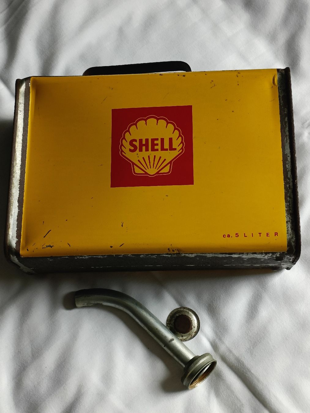 Shell Insegne: Alter Original Shell Kanister mit Einfüllstutzen – Usato da Brugg AG venduto da Ente015 3