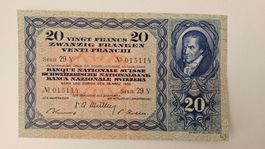 20.- Banknote 1952 Pestalozzi