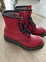 Dr. Martens Red Patent Leather Boots - Size 35