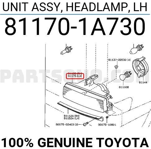 Scheinwerfer: TOYOTA Corolla E9 Scheinwerfer links 81170-1A730 – Neu (gemäss Beschreibung) aus Flawil von LG-AG_Teilemarkt